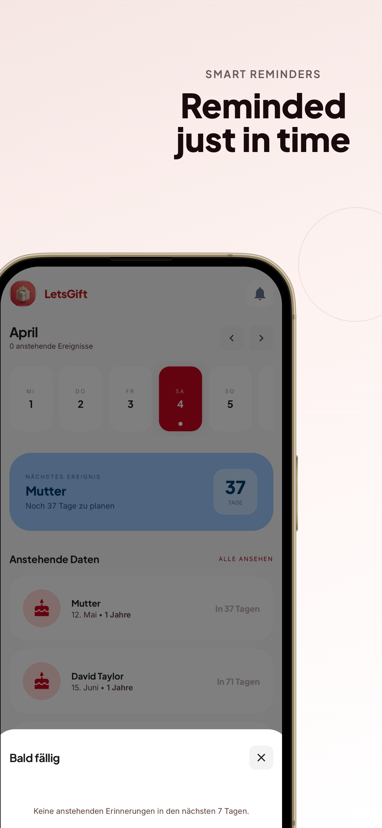 LetsGift - Notifications