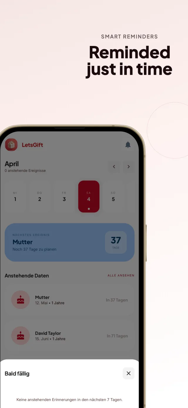 LetsGift - Notifications