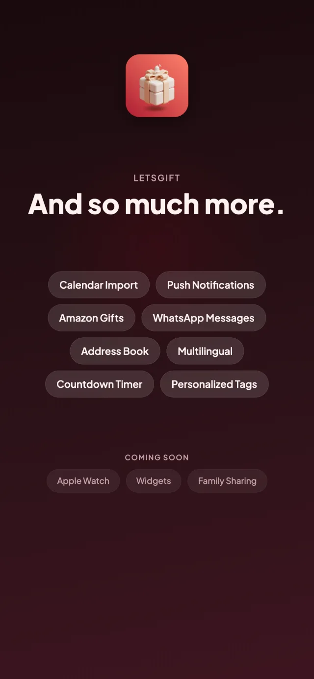 LetsGift - More Features